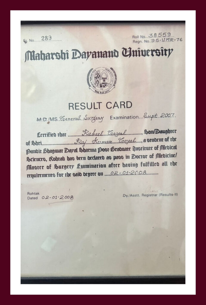 Dr Rahul's Certificates